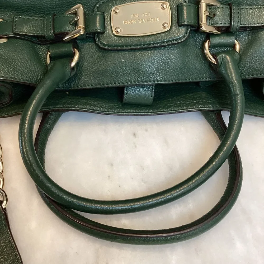 Michael Kors Bag Purse Handbag Leather Large Pebbled EW Hamilton Tote Bag HTF